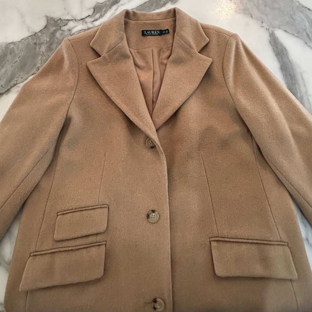 Lauren Ralph Lauren Women's Single-Breasted Walker Coat Size 16W EUC - Picture 7 of 10